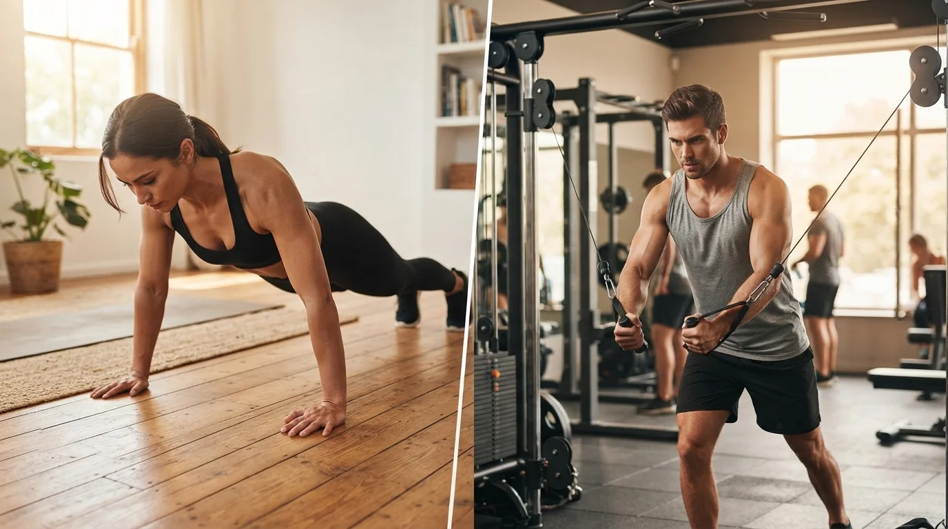 Bodyweight Training vs. Gym Equipment: What Changes and What Doesn't