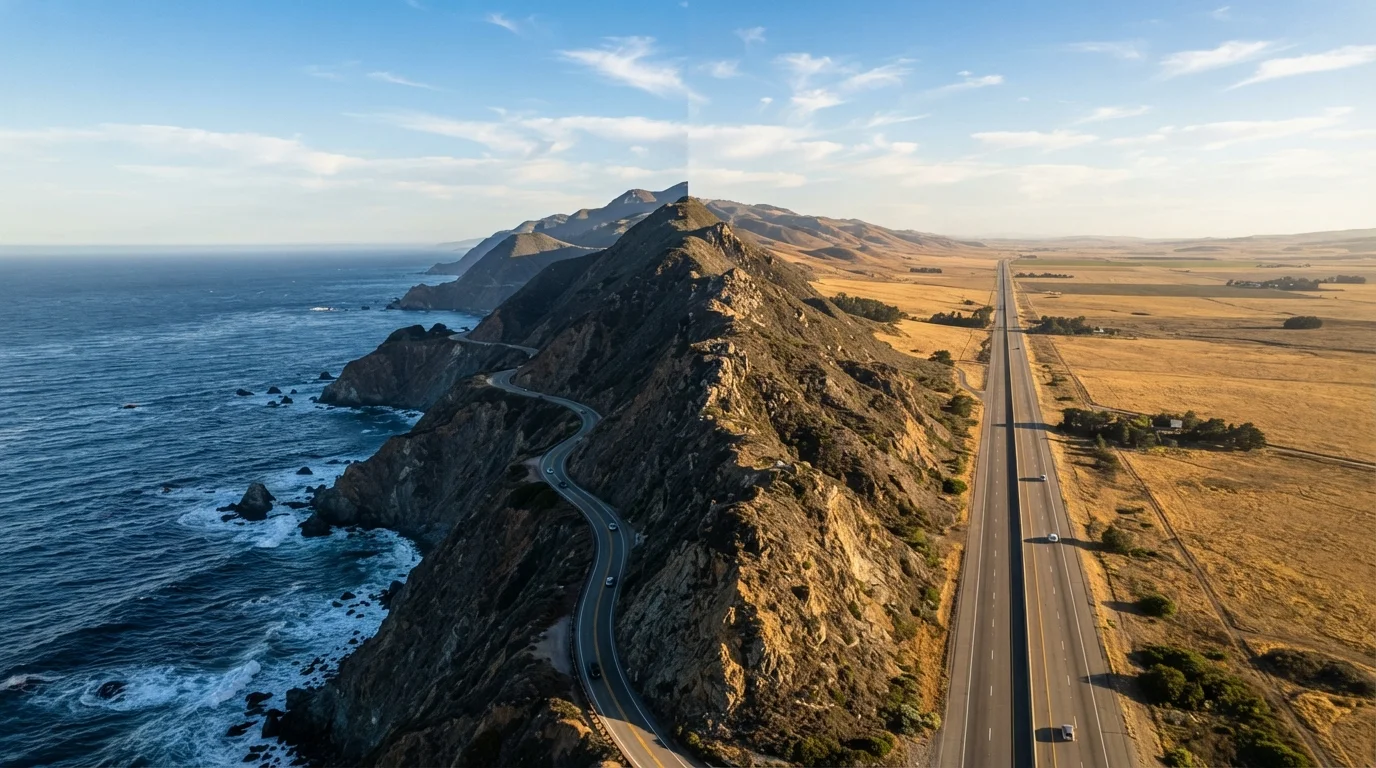 Coastal Highway vs. Inland Interstate: Choosing the Right Road for Your Cross-Country Drive